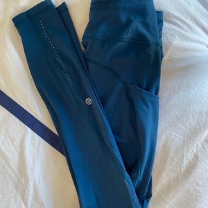 Lululemon Fast and Free Tight 31" Blue Size 4